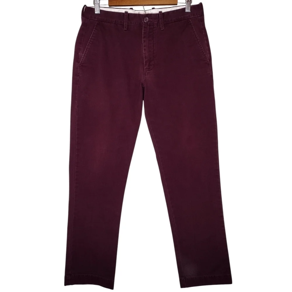 J. Crew Men's Burgundy Pants Sz 30×30